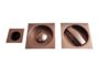 Maniglia Incasso Quadra Porta Scorrevole modello 3667R WC d.53x53/48 con Nottolino+Serratura E50 varie finiture | Fimet Maniglie - immagine 4